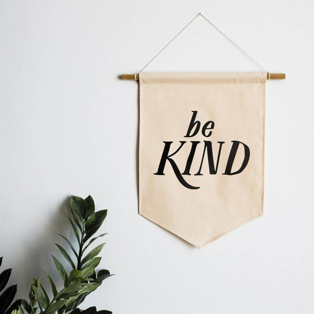 Be Kind · Modern Canvas Banner Wall Decor