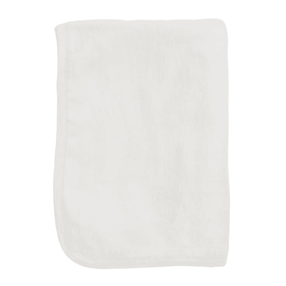 white organic cotton crib blanket