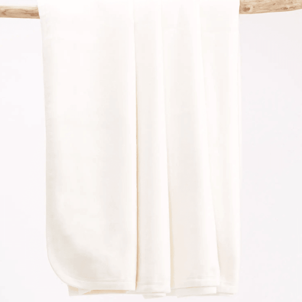 white · organic cotton crib blanket - Rainbow Sprout Baby Company