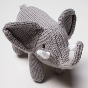 Handmade Organic Cotton Elephant Rattle · Grey Color
