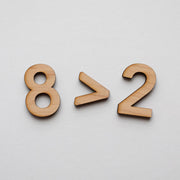 Handmade Wooden Numbers Set + Math Equations Set