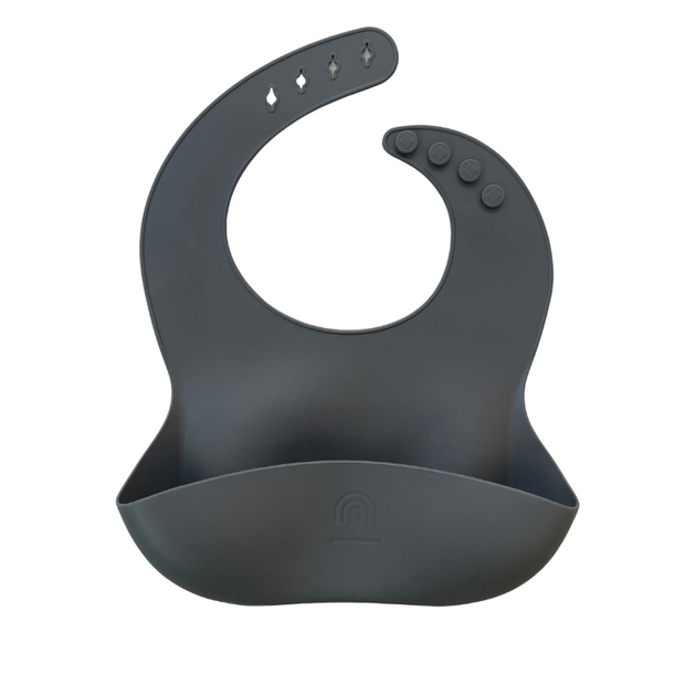 Charcoal · Classic Easy-to-clean Silicone Bucket Bib