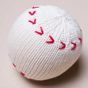 Handmade Organic Cotton Baseball Rattle