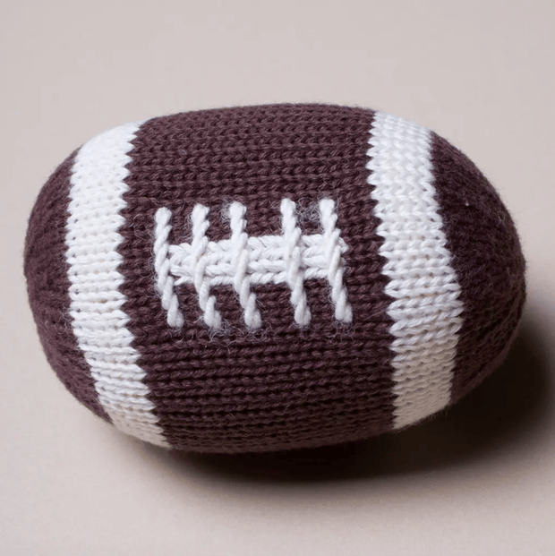 Handmade Organic Cotton Football Rattle