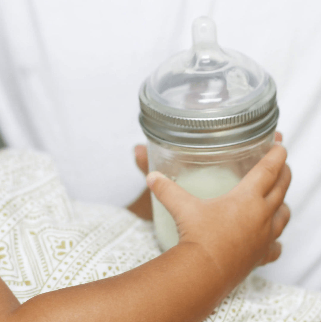 Pigeon Glass Baby Bottle 2-Pack Mason Jar Baby Bottle Nipples