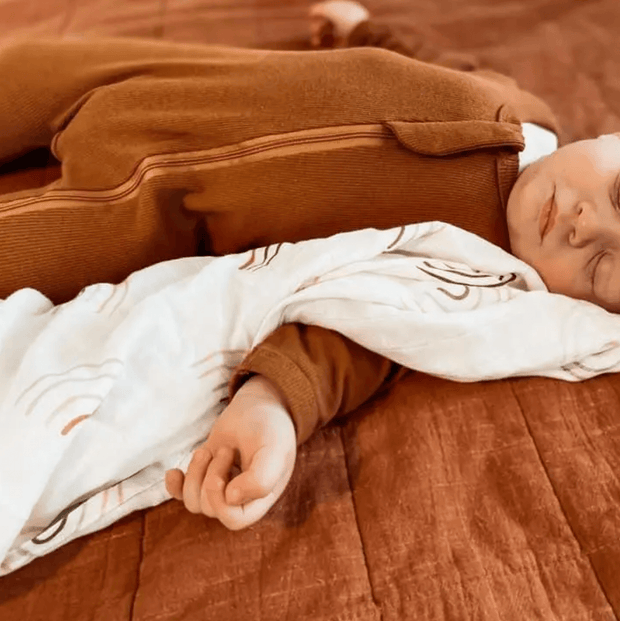 cider · organic ribbed cotton footed pajamas - Rainbow Sprout Baby Company