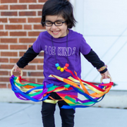 Handmade Rainbow Ribbon Hand Kite