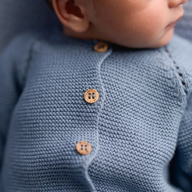 Dusty Blue Newborn Sweater Knit 