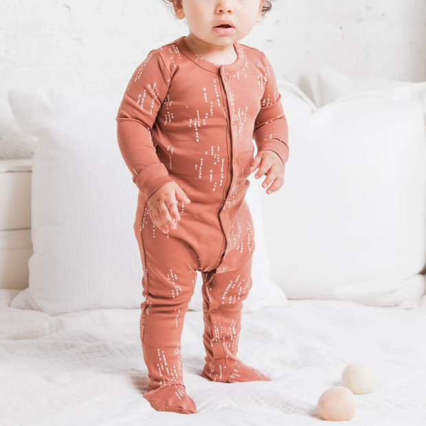 rocco · skylar organic cotton footed pajamas