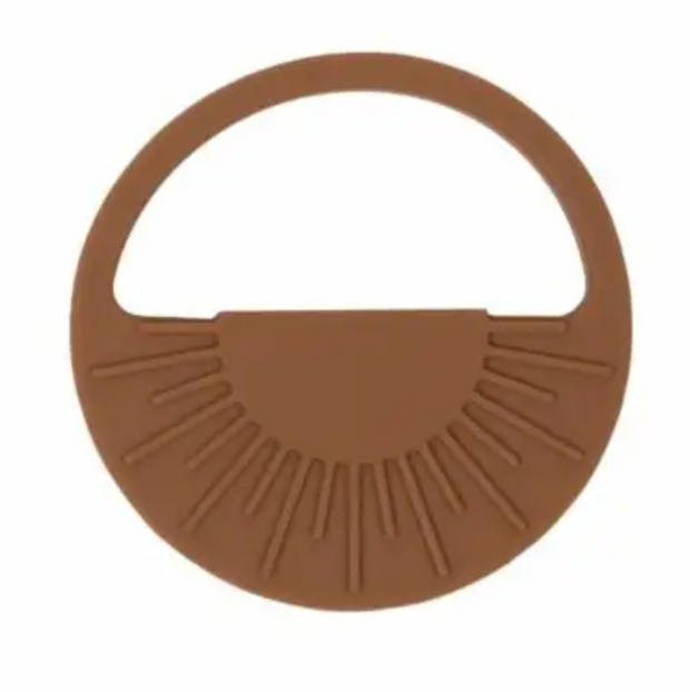 Clay | Silicone Sun Teether | Rust color