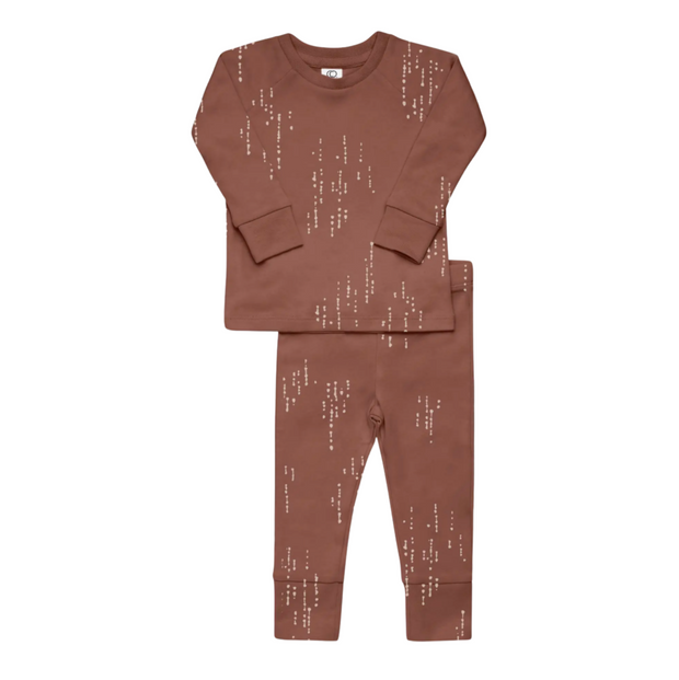rocco · organic cotton long-sleeve two-piece pajamas