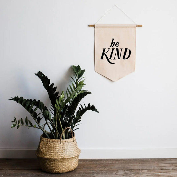 Be Kind · Modern Canvas Banner Wall Decor