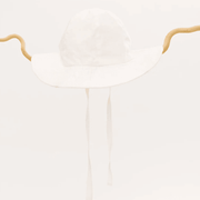 white · organic cotton poplin sun hat - Rainbow Sprout Baby Company