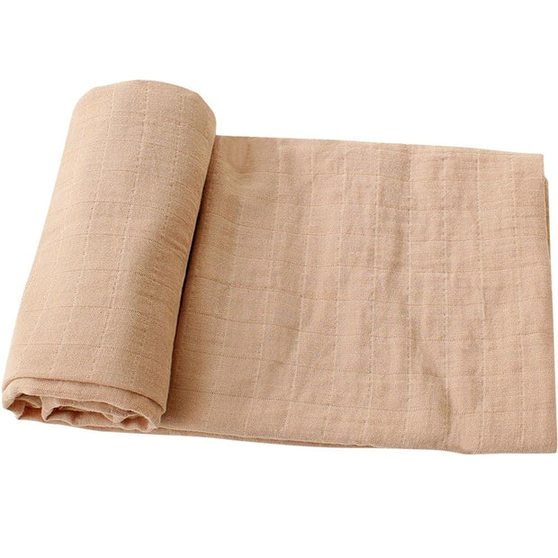 latte · organic cotton swaddle blanket - Rainbow Sprout Baby Company