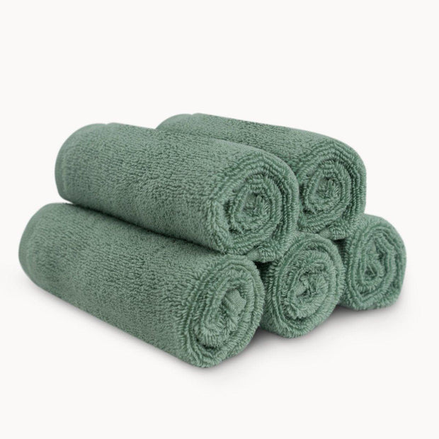 sage  organic cotton washcloths - Bath Towels & Washcloths Rainbow Sprout  Baby Company