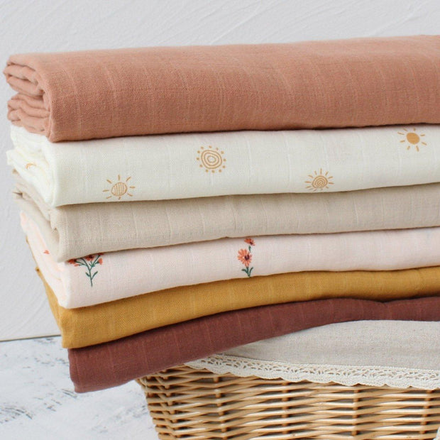 terracotta · organic cotton swaddle blanket - Rainbow Sprout Baby Company