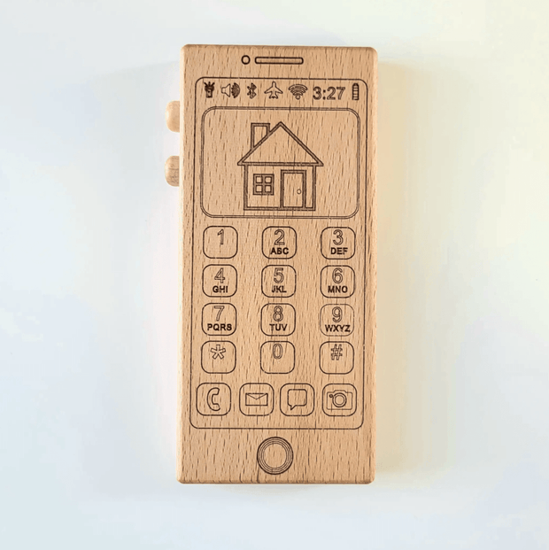 Handmade Wooden Toy Phone